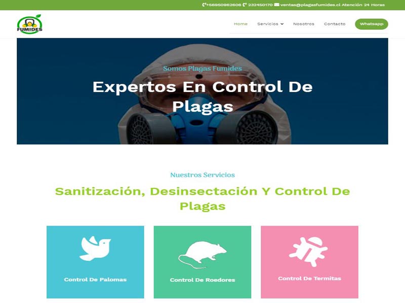 Diseño Web y Correo Pyme plagasfumides.cl